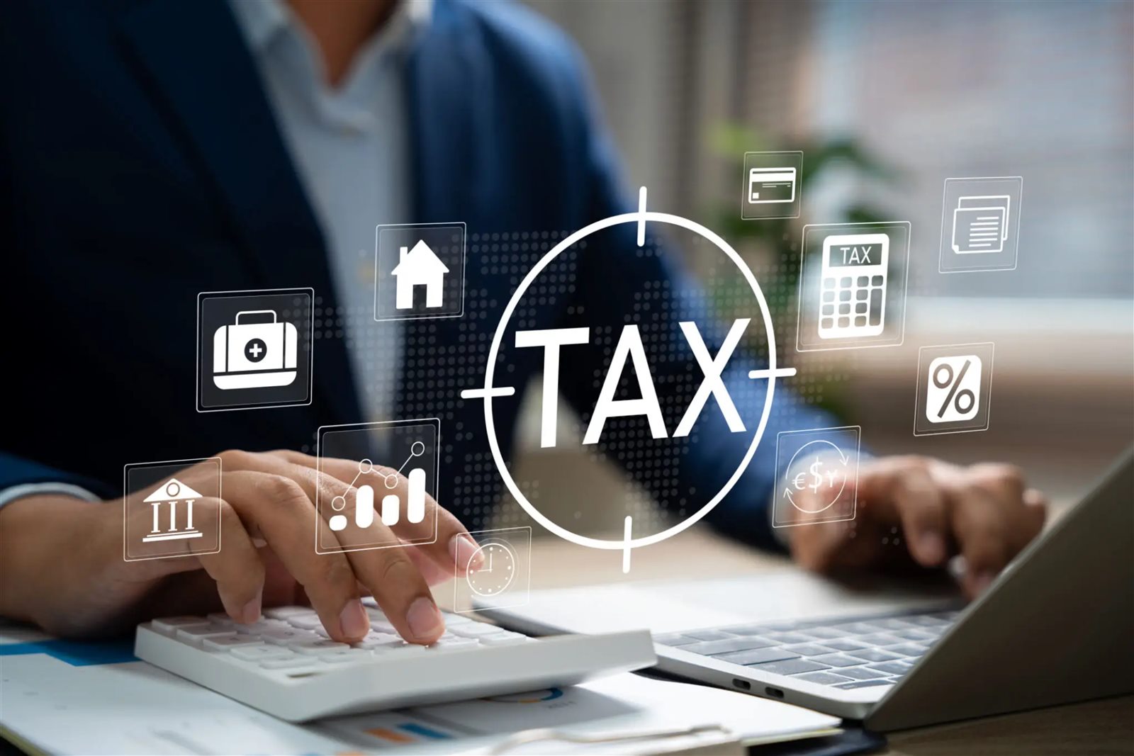 Small business owner reviewing receipts and daily sales records